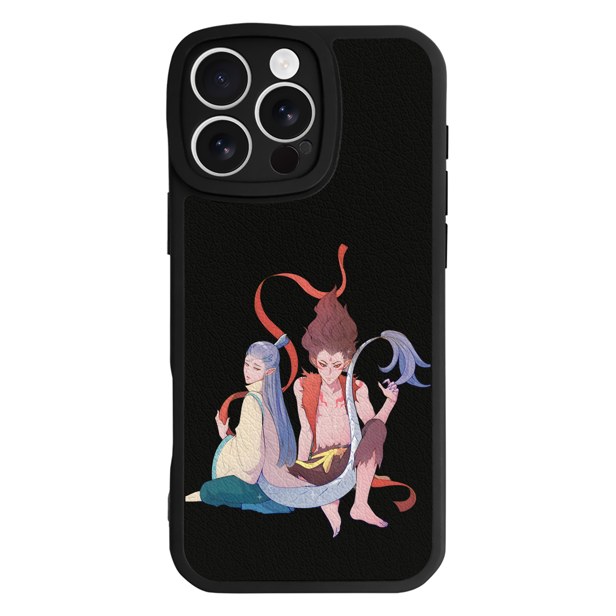 （画像用） Ne Zha 2 ナタ 魔童の大暴れ 【iPhone 16シリーズ対応】シリコンスマホケース（レザー調） 材質：シリコン